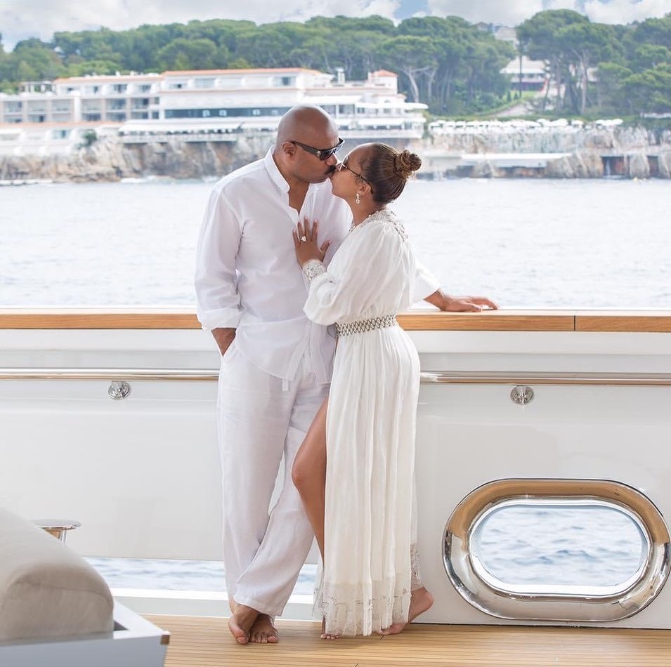 Steve Harvey and his wife enjoy retirement on their red yach