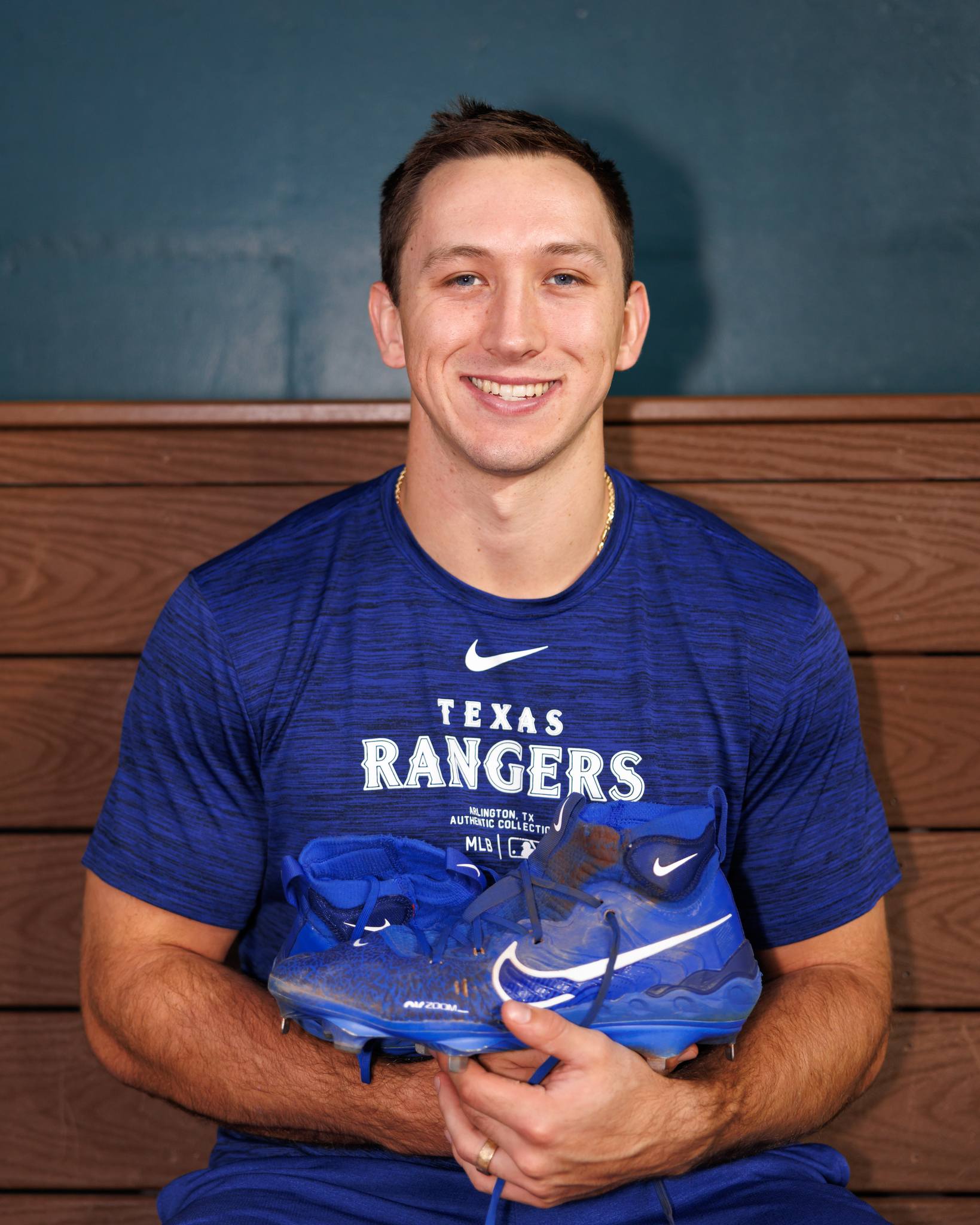 Wyatt Langford’s cleats, worn during the June 30 game, will soon be displayed in Cooperstown